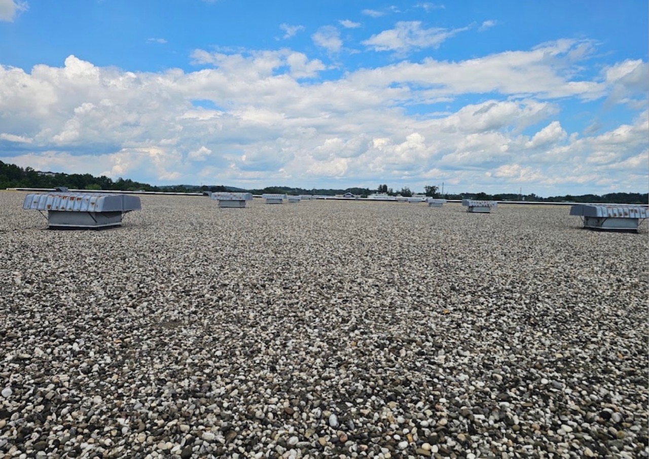 A view from a commercial rooftop