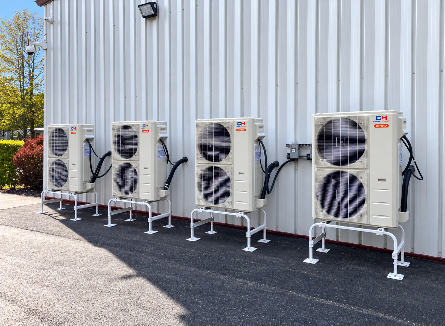 Commercial heat pump installation